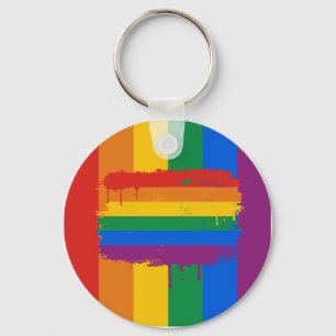 Bleeding Rainbow Keychain