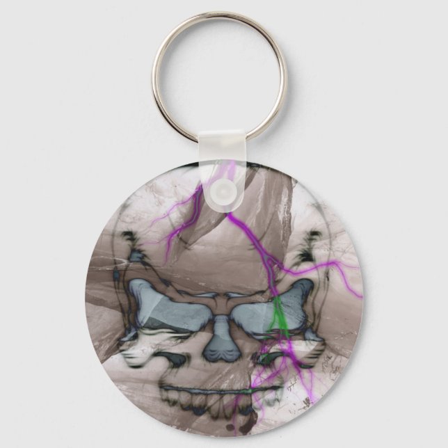 Bleeding Skull Keychain (Front)