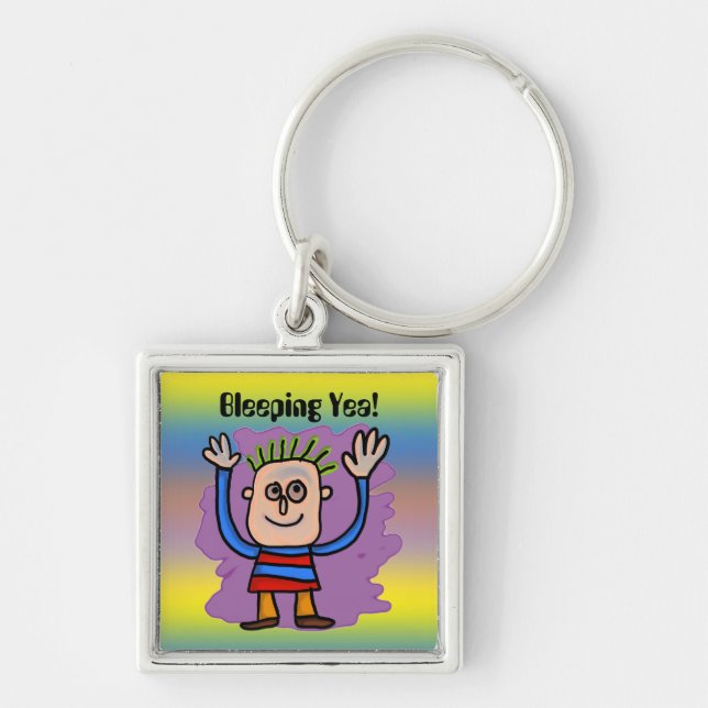 Bleeping Yea! Keychain (Front)
