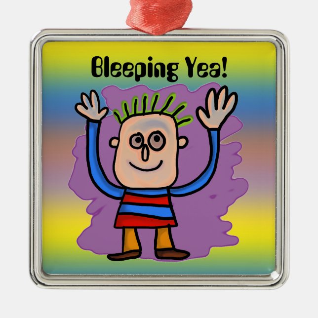 Bleeping Yea! Ornament (Front)