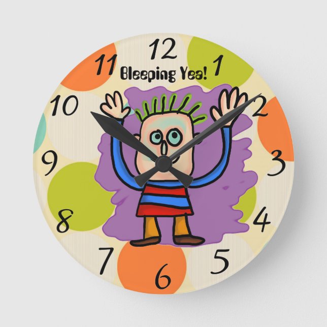 Bleeping Yea! Wall Clock (Front)