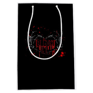 Blegh Breakdown, Skeleton Heart Hands, Emo Band, S Medium Gift Bag