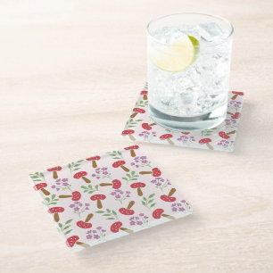 Blend of Mushrooms and Blooming Coaster