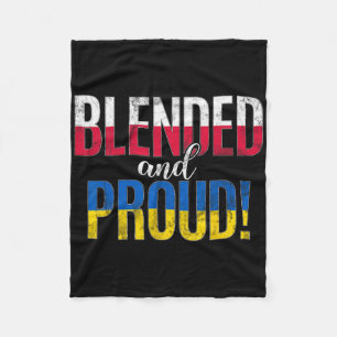Blended And Proud Nationality Half Polish Half Ukr Fleece Blanket