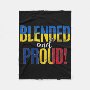Blended And Proud Nationality Half Ukrainian Half  Fleece Blanket