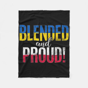 Blended And Proud Nationality Half Ukrainian Half Fleece Blanket