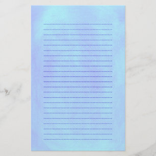 Blended Blue Background Lined Stationery