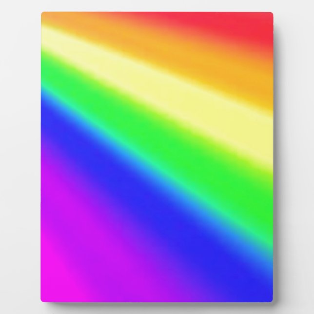 Blended Rainbow Multicolor Pride Plaque (Front)