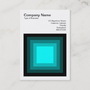 Blended Square - Black to Cyan Business Card