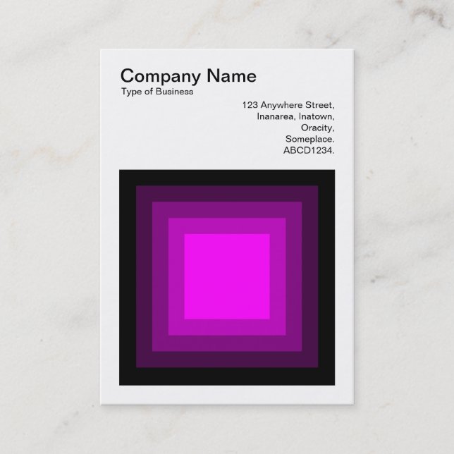 Blended Square - Black to Magenta Business Card (Front)