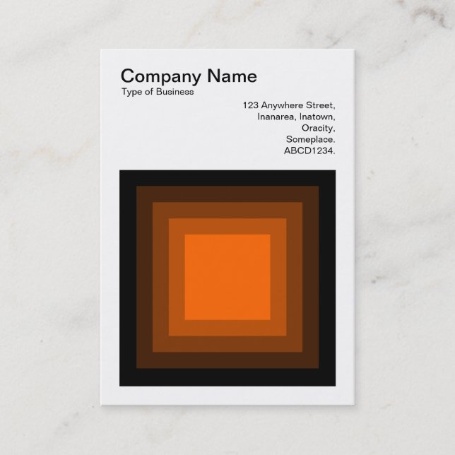 Blended Square - Black to Orange Business Card (Front)