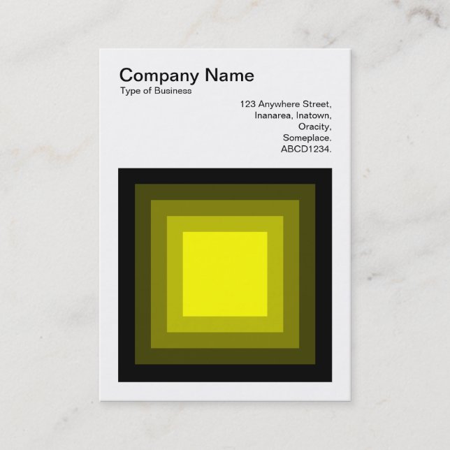 Blended Square - Black to Yellow Business Card (Front)
