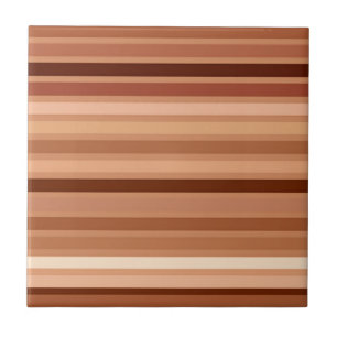 Blended Stripes, Brown, Tan and Cream Tile