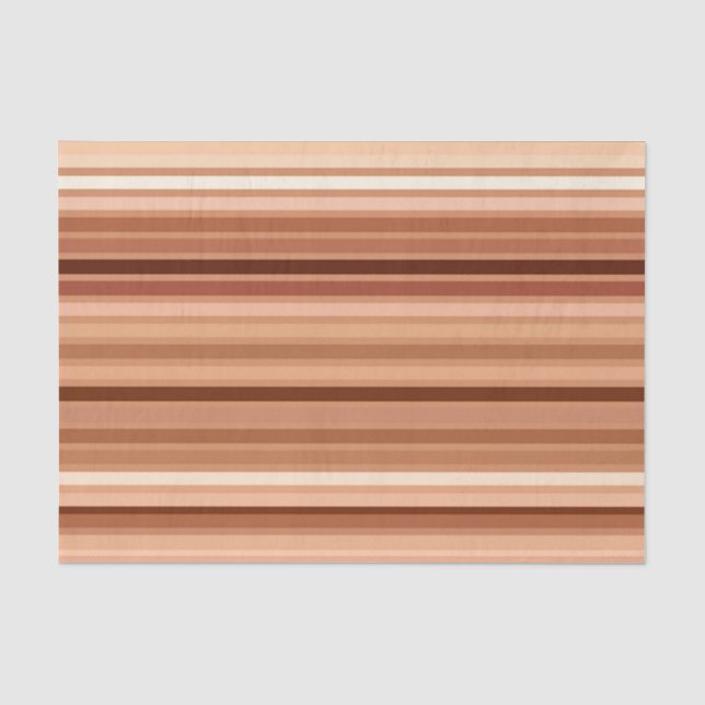 Blended Stripes, Brown, Tan and Cream      Tissue Paper (Front)