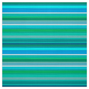 Blended Stripes, Ocean Blue and Turquoise  Fabric