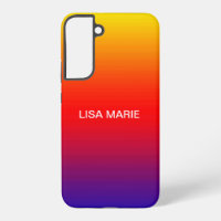 Blended Stripes Yellow Orange Red Blue Add Name