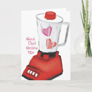 Blender smoothie of love hearts Valentines Day Holiday Card