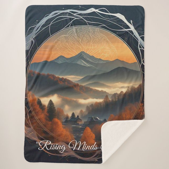 "Blending Nature's Intelligence" Sherpa Blanket (Front)