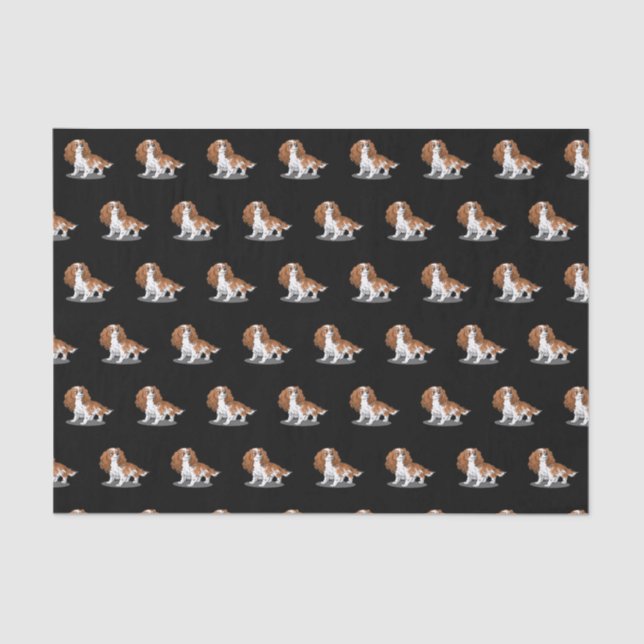 Blenheim Cavalier King Charles Spaniel Cartoon Dog Tissue Paper (Front)