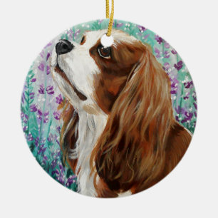 Blenheim Cavalier King Charles Spaniel Ceramic Ornament