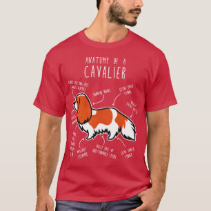 Blenheim Cavalier King Charles Spaniel Dog Anatomy T-Shirt