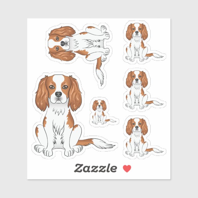 Blenheim Cavalier King Charles Spaniel Dog Sitting (Sheet)