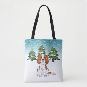 Blenheim Cavalier King Charles Spaniel In Winter Tote Bag