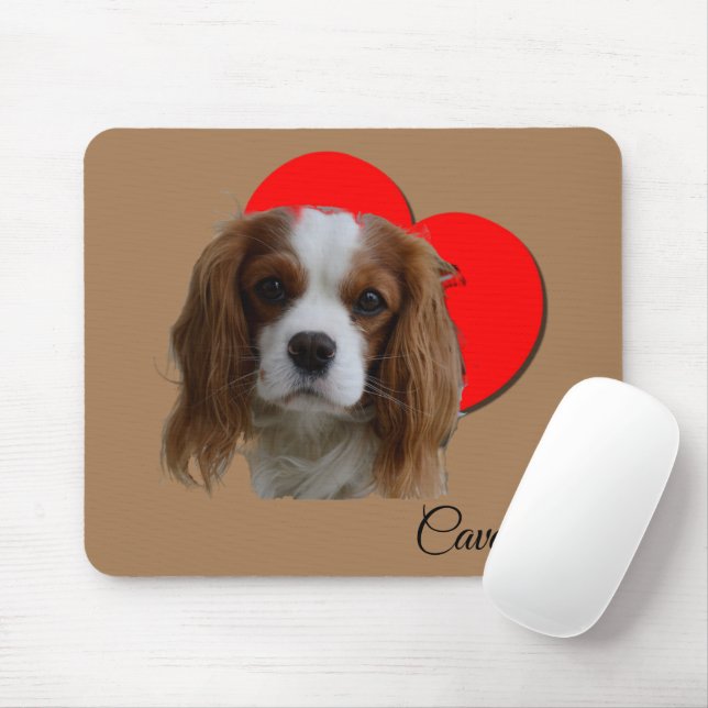 Blenheim Cavalier King Charles Spaniel Mouse Pad (With Mouse)