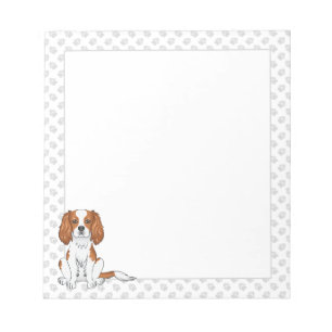 Blenheim Cavalier King Charles Spaniel & Paws Notepad