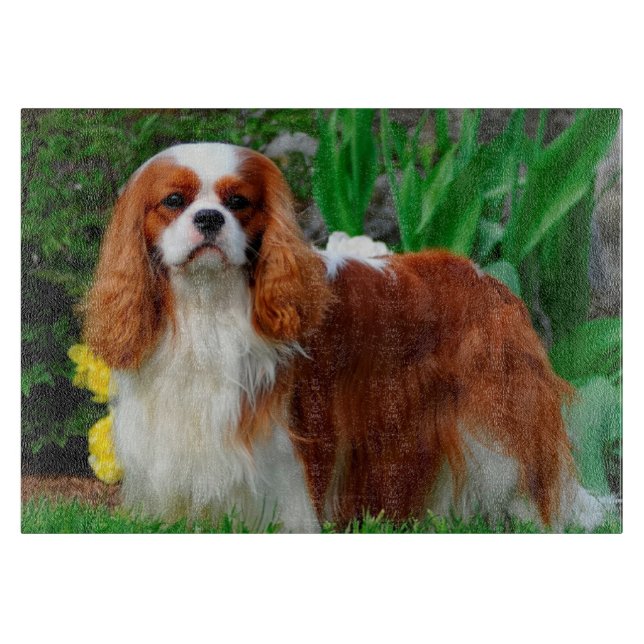 Blenheim Cavalier King Charles Spaniel Puppy Dog Cutting Board (Front)