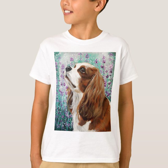 Blenheim Cavalier King Charles Spaniel T-Shirt (Front)