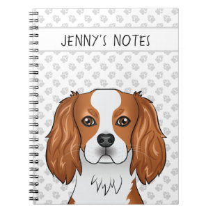 Blenheim Cavalier King Charles Spaniel & Text Notebook