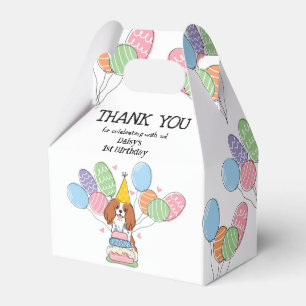 Blenheim Cavalier King Charles Spaniel Thank You Favor Box