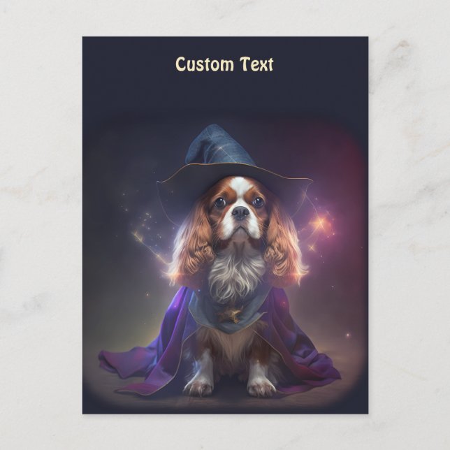 Blenheim Cavalier King Charles Wizard Postcard (Front)