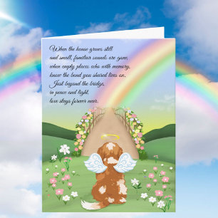 Blenheim Cavalier King Rainbow Bridge Sympathy  Card