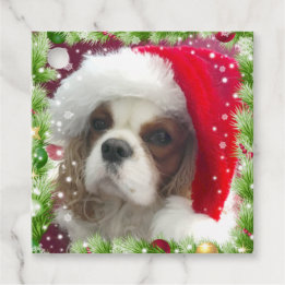 Blenheim Cavalier Spaniel Holiday Gift Tag