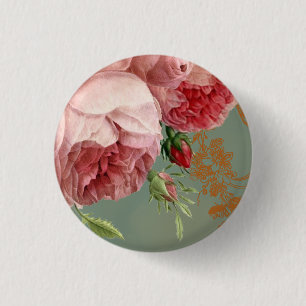 Blenheim Rose 1 Inch Round Button