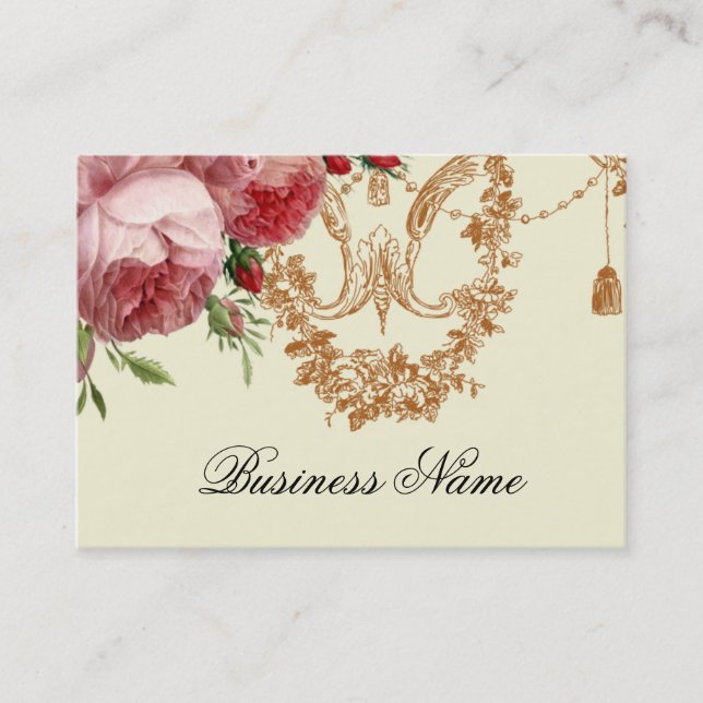 Blenheim Rose, Ivory, Business Card (Front)