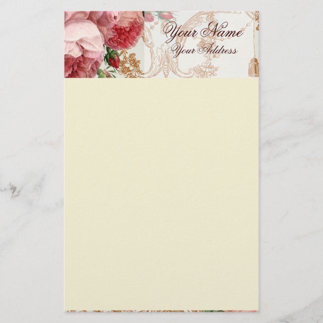 Blenheim Rose - Summer Sky - Personalised Stationery (Front)