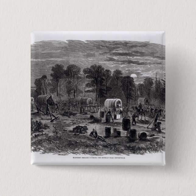 Blenker's Brigade 2 Inch Square Button (Front)