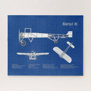 Bleriot XI - Airplane Blueprint Drawing Plans ABD Jigsaw Puzzle