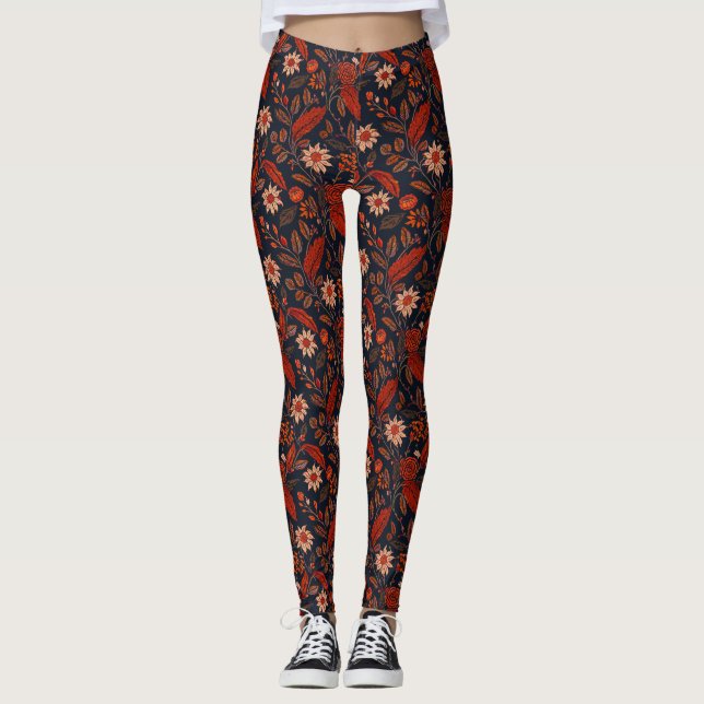 Blerta 3 - Floral Pattern Leggings (Front)