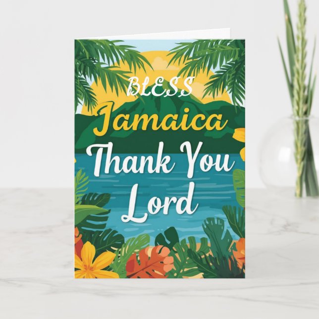 Bless Jamaica thanksgiving Card (Front)