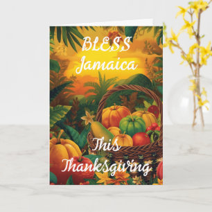 Bless Jamaica thanksgiving Card