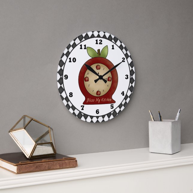 Bless My KItchen apple clock (Office)