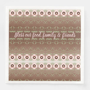 Bless Our Food Family And Friends Napkin