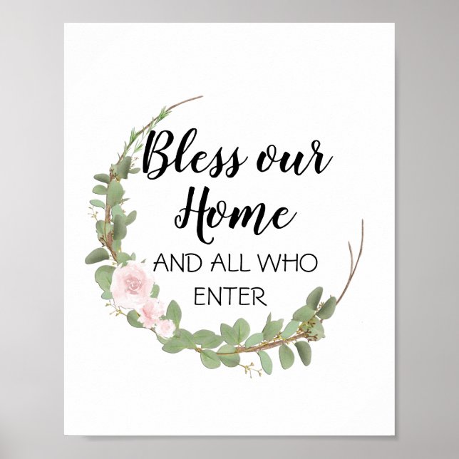 Bless our home poster (Front)