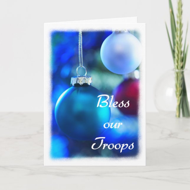 Bless our Troops holiday card (Front)