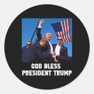 Bless President Trump Trump 2024 Voting  Classic Round Sticker