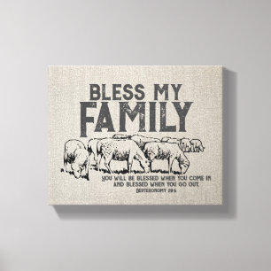 Bless Scripture Canvas Print
